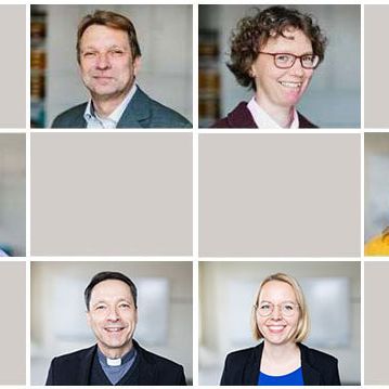Slider mit Bilder der Mitarbeiterinnen und Mitarbeiter im Kopf der Website der Hauptabteilung Pastorales Personal